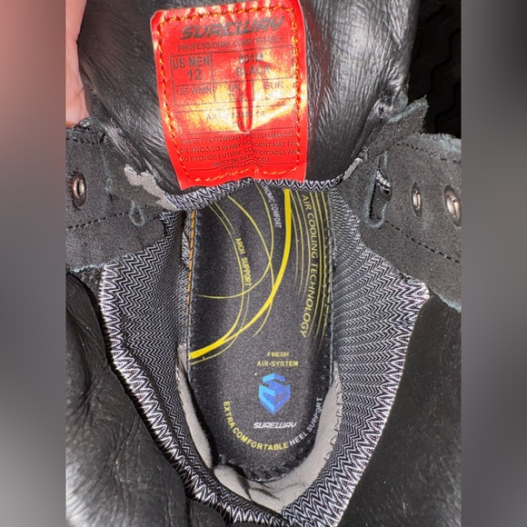 Sureway All Leather Men's Heavy Duty Work Boots Black Size 12 NWOT - Picture 7 of 15